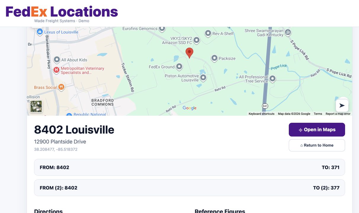 Actual search result for location 8402 Louisville